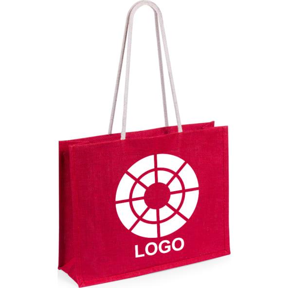 Bolsa de playa ecológica en yute natural 44,5 x 35 x 14 cm