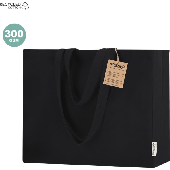 Bolsa personalizada de algodón reciclado resistente 300 g/m2