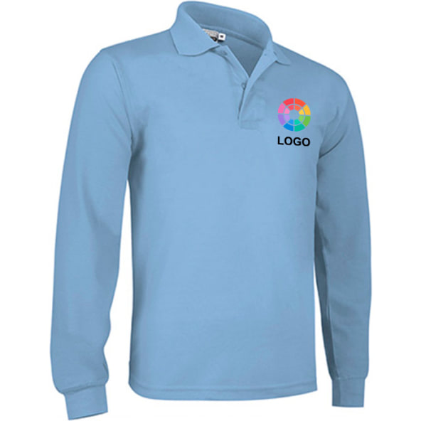 Polo pique manga larga 100% algodon de niño predator Valento 220