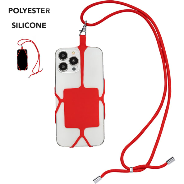 Lanyard publicitario de silicona y poliéster para smartphones