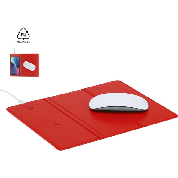 Alfombrilla antideslizante con cargador integrado y soporte para smartphone