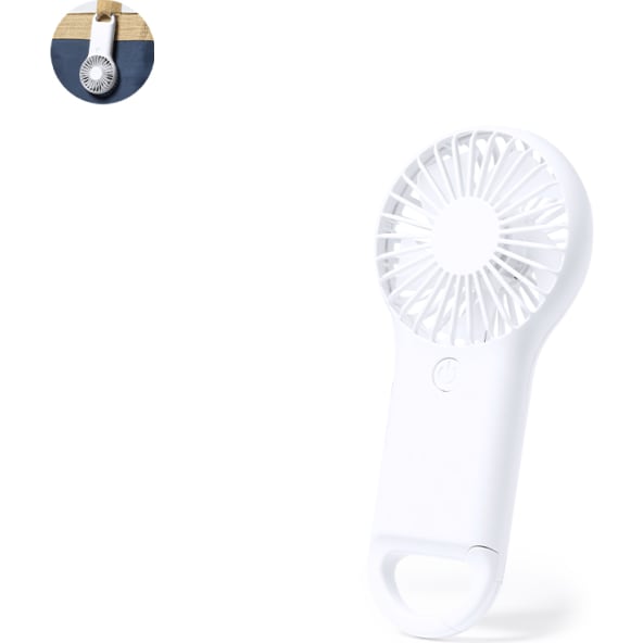 Ventilador en ABS 2 velocidades con mosquetón personalizado
