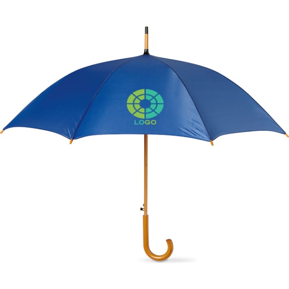 Paraguas con mango de madera personalizado apertura automática
