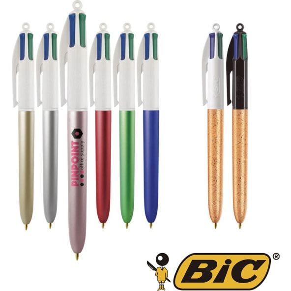 Bol&iacute;grafo con tinta de 4 colores acabado glac&eacute; BIC