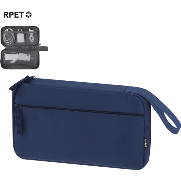 Estuche organizador publicitario RPET 900d con múltiples bolsillos
