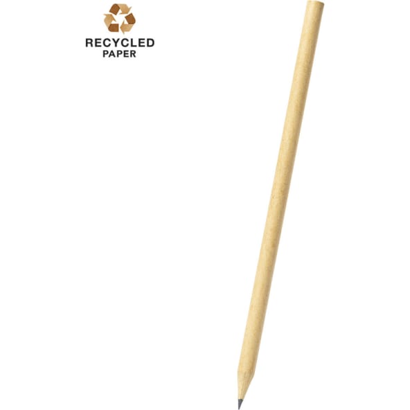 Lápiz publicitario de papel reciclado resistente