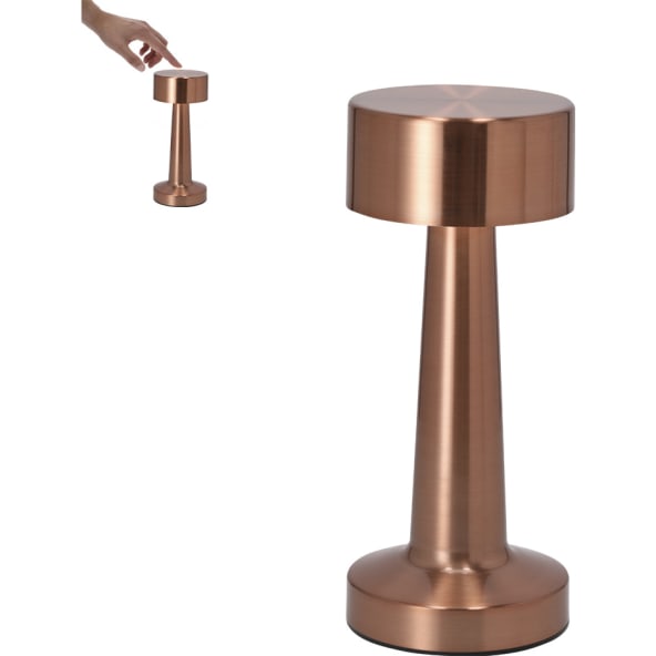 Lámpara personalizada de metal oro rosa con 24 LEDs regulables