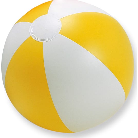 Pelota hinchable bicolor de 24 cm aprox.