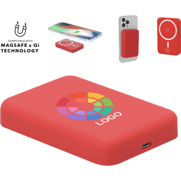 Powerbank magnético personalizado ABS gomoso (5000 mAh)