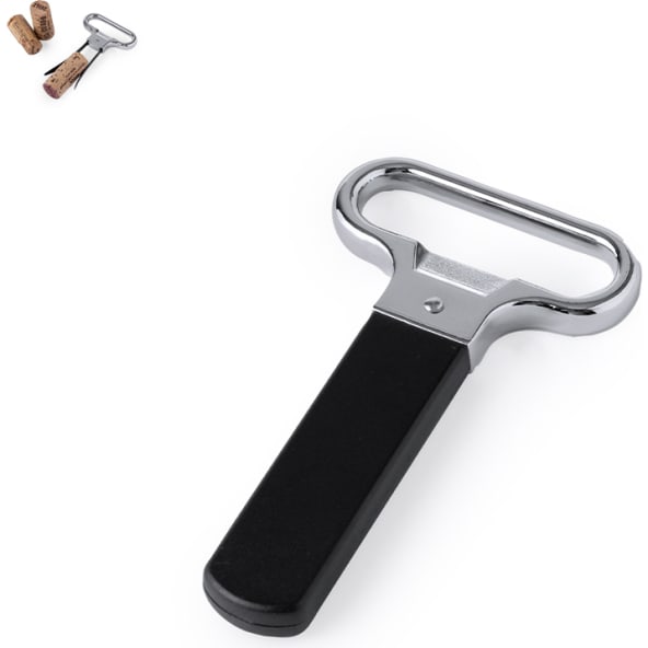 Sacacorchos personalizado de acero inox y ABS elegante 