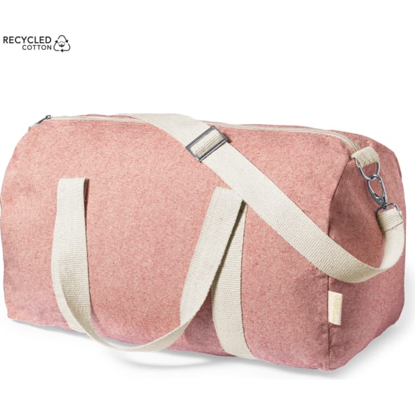 Bolso personalizado de algodón reciclado con asas resistentes color natural