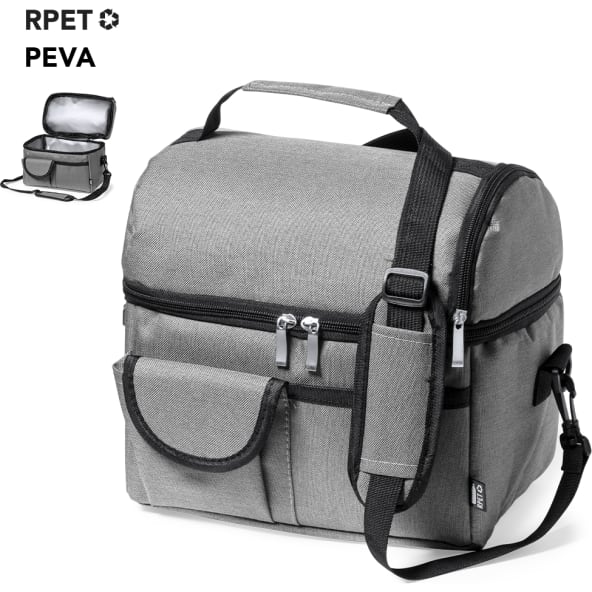 Nevera personalizada poliéster RPET 600D con varios compartimentos