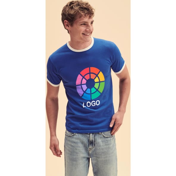 Camiseta manga corta bicolor ringer Fruit Of The Loom 165