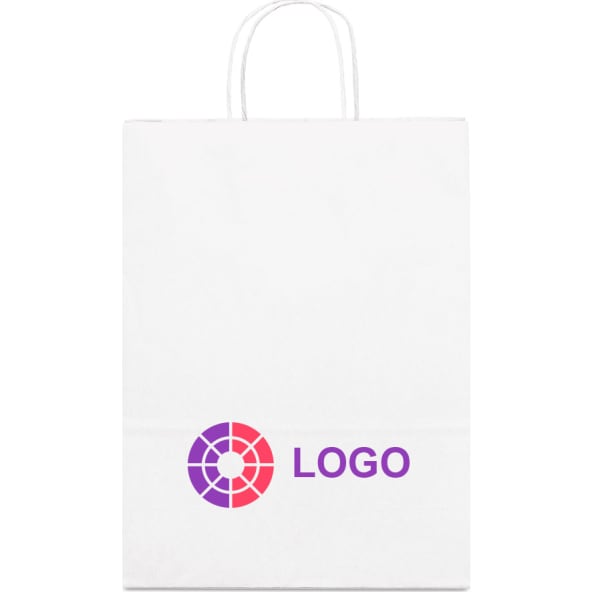 Bolsa de papel kraft personalizada de 18 x 24 cm