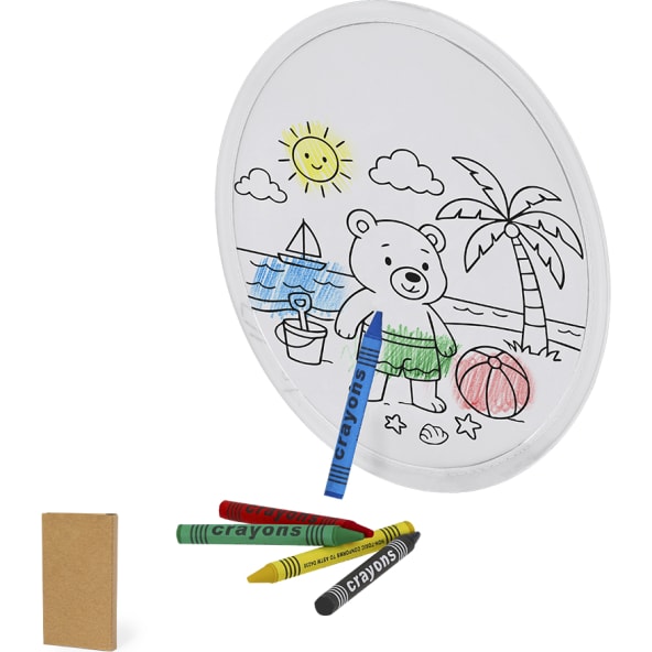 Frisbee de non-woven coloreable con 5 ceras