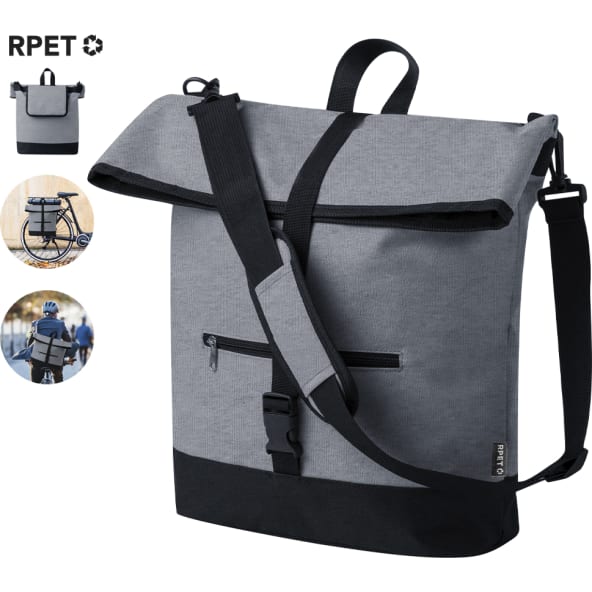 Bolsa bici personalizada con cierre de hebilla en RPET 600D