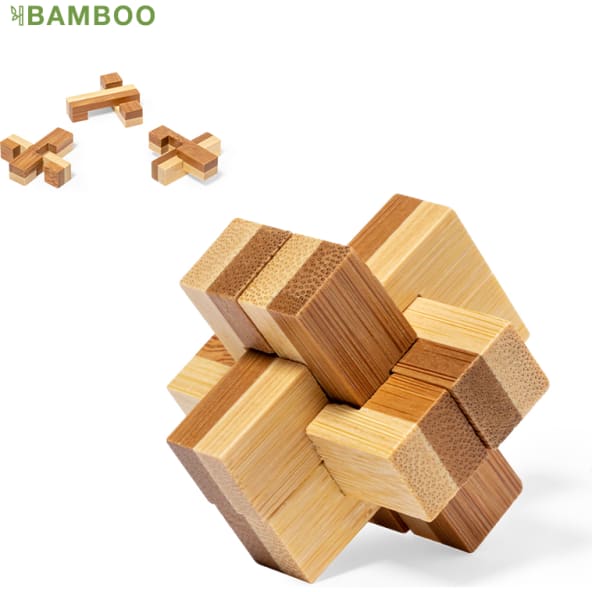 Rompecabezas publicitario de bambú 6 piezas