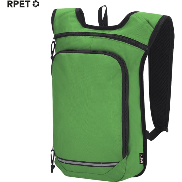 Mochila personalizada poliéster 600D RPET tiras reflectantes