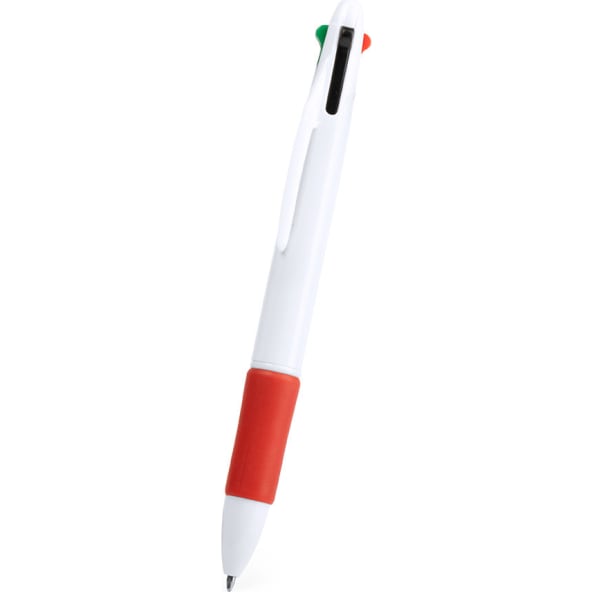 Bolígrafo con tinta de 4 colores empuñadura suave a color