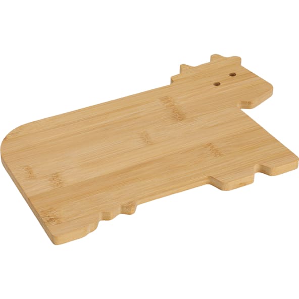 Tabla de cocina en bambú con forma vaca personalizada