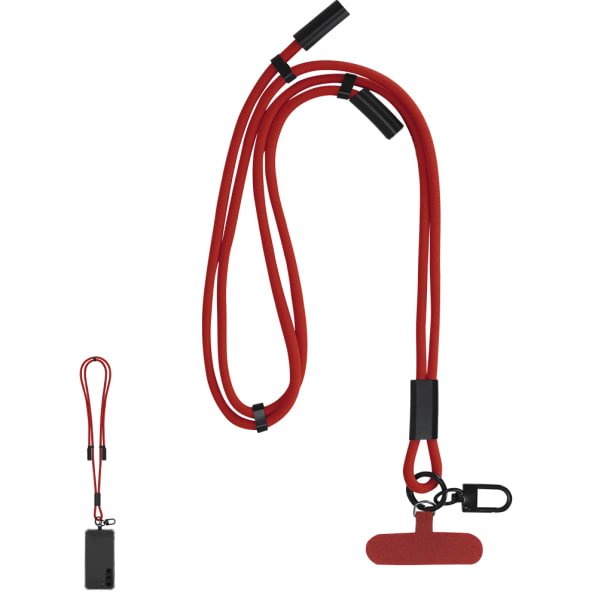 Lanyard móvil con mosquetón giratorio y cable tipo c pd (60 w)