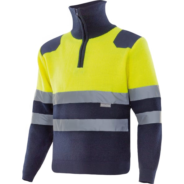 Jersey cuello alto bicolor alta visibilidad Velilla
