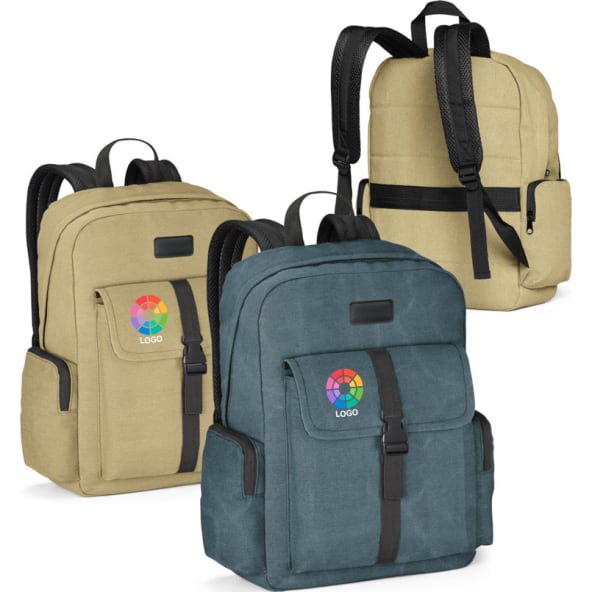 Mochila con lona de algodón prelavada  para ordenador 15,6'