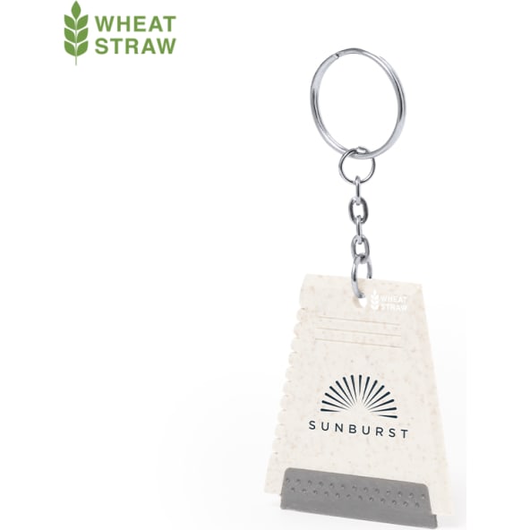 Llavero rascador de hielo personalizado en caña de trigo