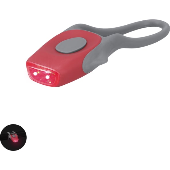 Luz de seguridad para bicicleta con asa silicona 2 LEDs