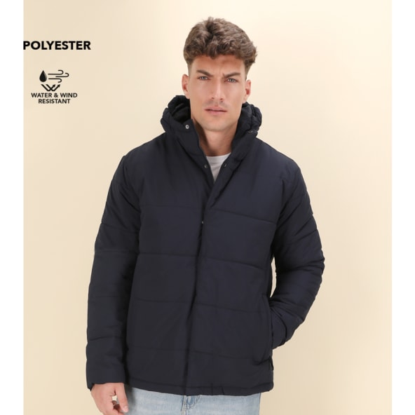 Parka poliester acolchada personalizada resistente al viento y agua Leanor