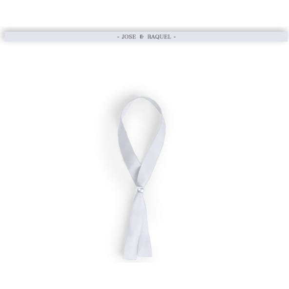 Pulsera de poliéster ajustable para boda