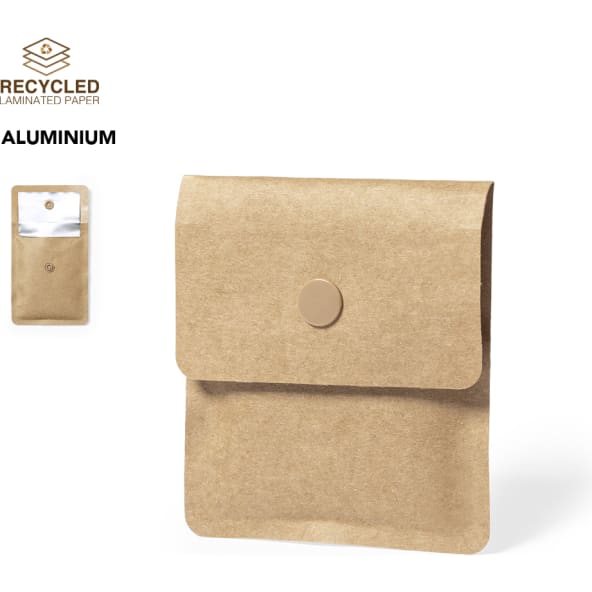 Cenicero de bolsillo en papel reciclado y aluminio publicitario