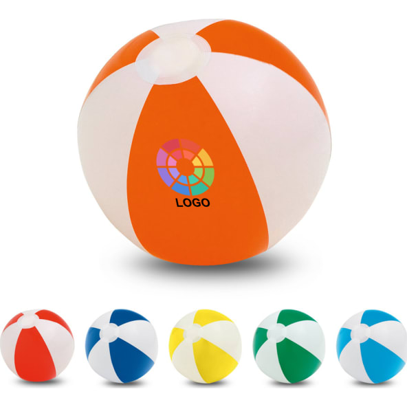 Balón de playa personalizado bicolor de Ø 21 cm aprox.