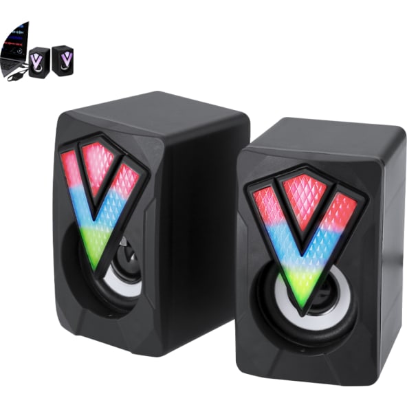 Altavoz gaming publicitario luces LED multicolor conexión USB