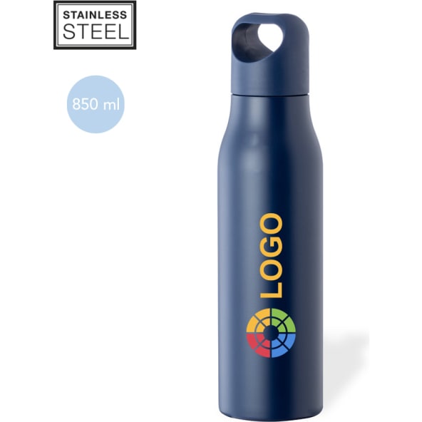 Bidón personalizado de acero inox con asa integrada (850 ml)