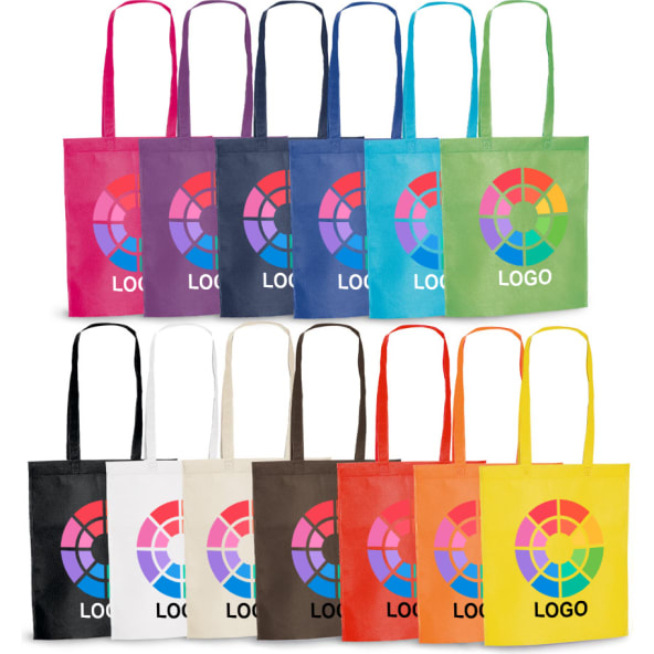 Bolsa feria personalizada de non woven asas largas 80 g/m²