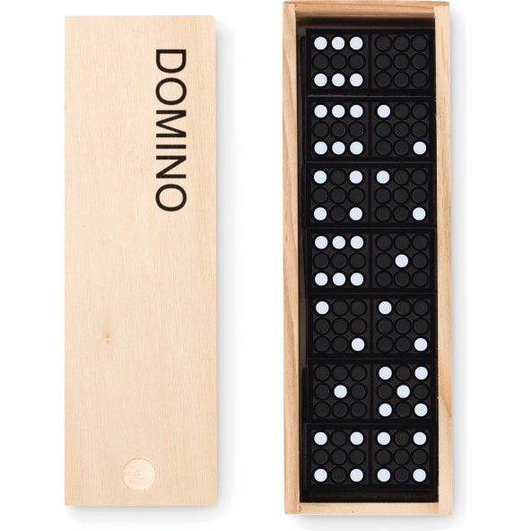 Domino en caja de madera