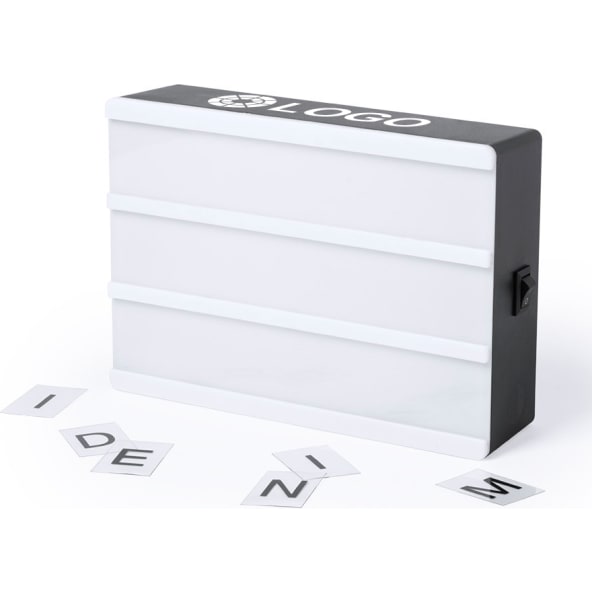 Caja luz con cuerpo retroiluminado por 4 LEDs