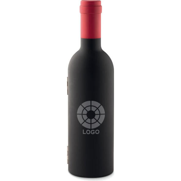 Set de vino 3 accesorios forma botella