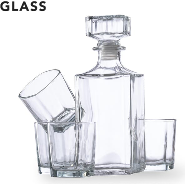 Set whisky personalizado de cristal con decantador y vasos