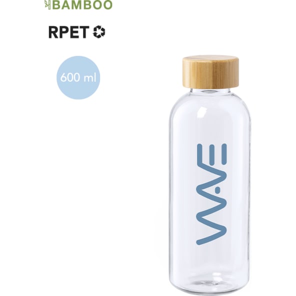 Bidón personalizado RPET/bambú sostenible (600 ml)