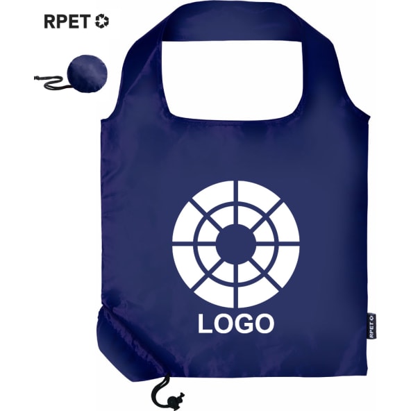Bolsa eco plegable publicitaria de poliéster RPET 190T 40x38 cm