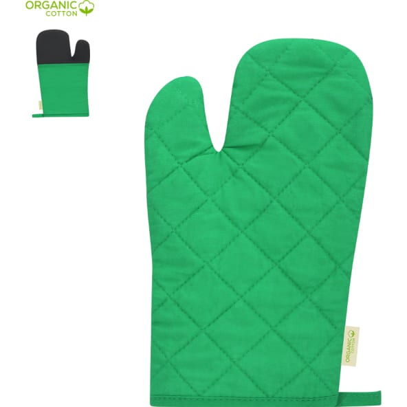 Manopla personalizada de algodón orgánico con zona de agarre