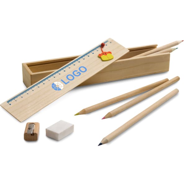 Estuche de madera personalizado con 10 piezas