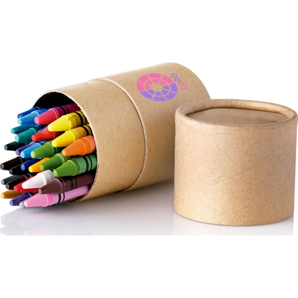 Estuche 30 ceras de colores en tubo de cartón