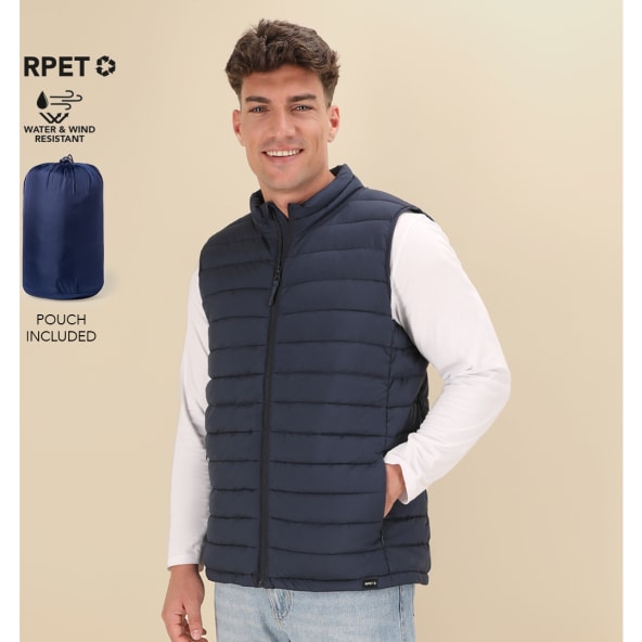 Chaleco personalizado RPET resistente al agua con funda Rostol