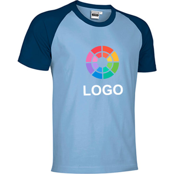 Camiseta bicolor manga corta 100% algodón de niño caiman Valento 185