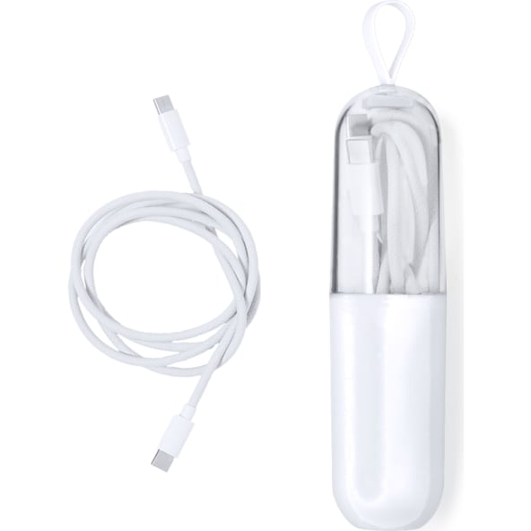 Cable cargador publicitario tipo c 65w cable de 100cm