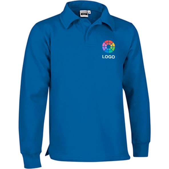 Sudadera de cuello polo y bajo recto apolo Valento 295