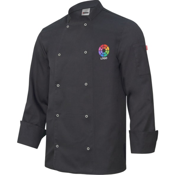 Chaquetilla de cocina manga larga con automáticos Velilla